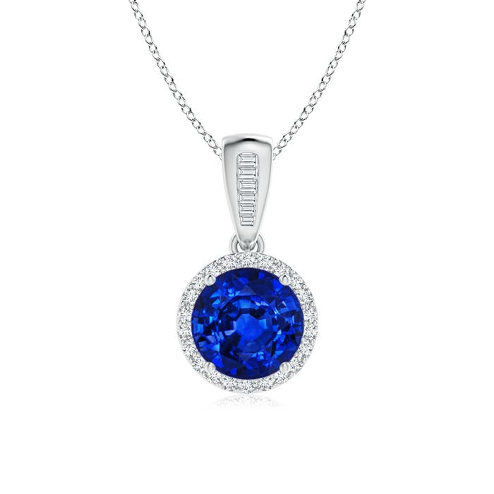 AAAA - Blue Sapphire / 1.74 CT / 14 KT White Gold