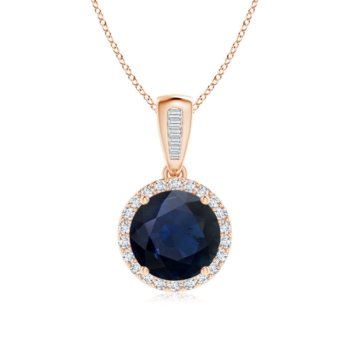 A - Blue Sapphire / 2.4 CT / 14 KT Rose Gold