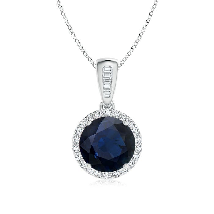 A - Blue Sapphire / 2.4 CT / 14 KT White Gold