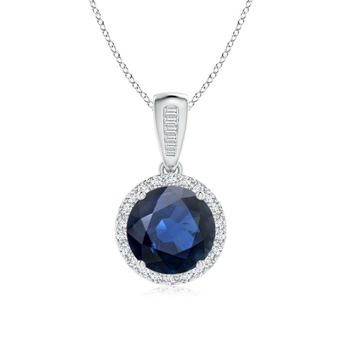 AA - Blue Sapphire / 2.4 CT / 14 KT White Gold