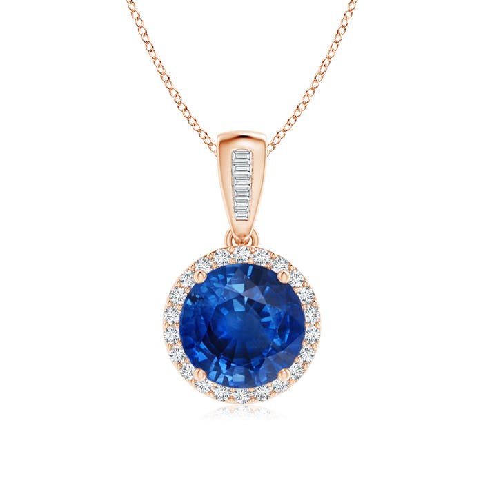 AAA - Blue Sapphire / 2.4 CT / 14 KT Rose Gold