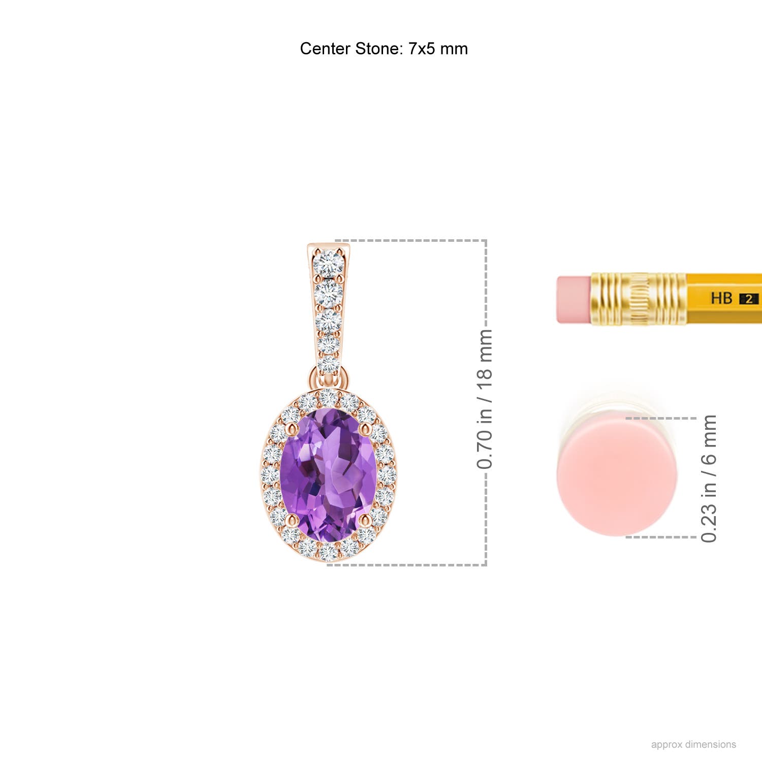 AA - Amethyst / 0.84 CT / 14 KT Rose Gold