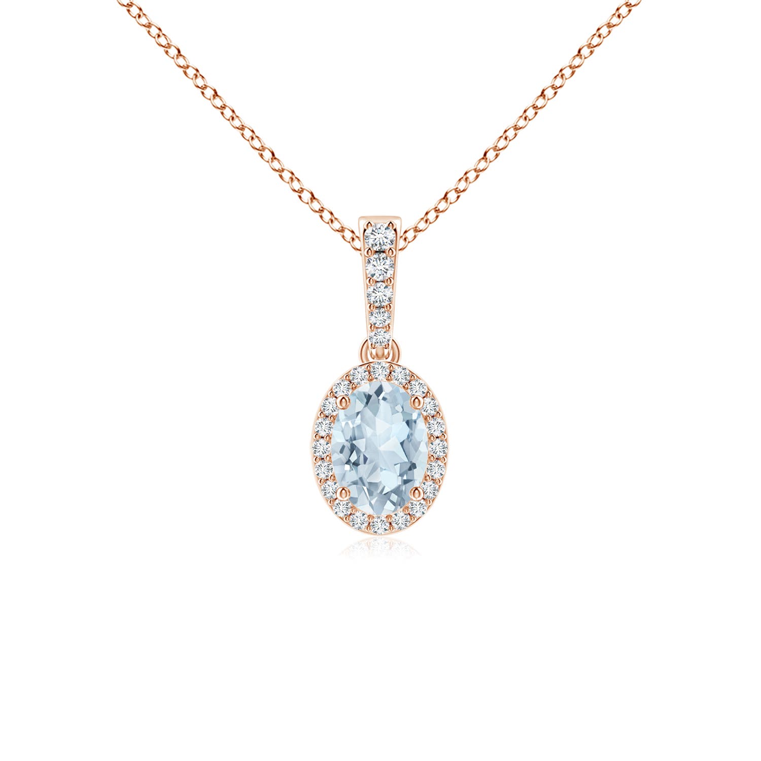 A - Aquamarine / 0.74 CT / 14 KT Rose Gold