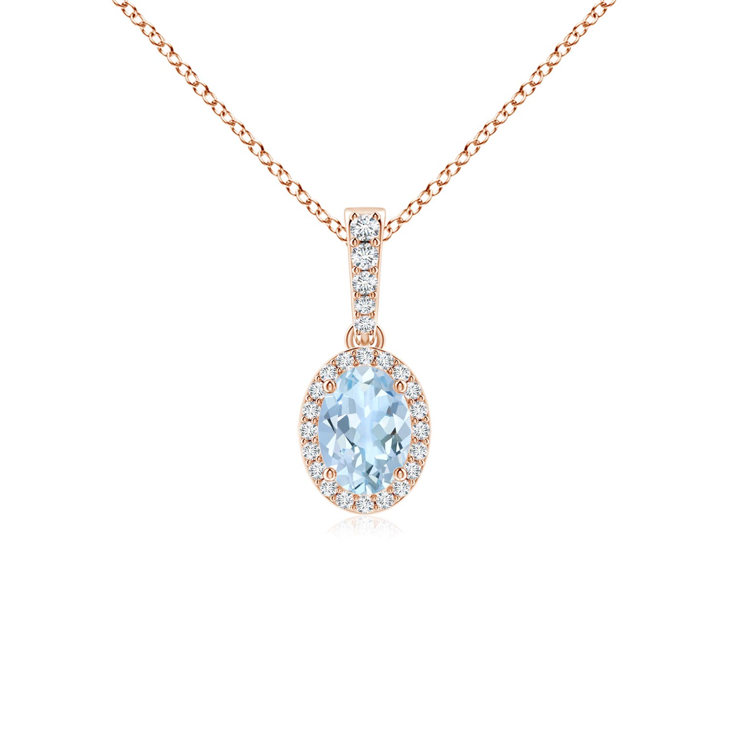 AA - Aquamarine / 0.74 CT / 14 KT Rose Gold