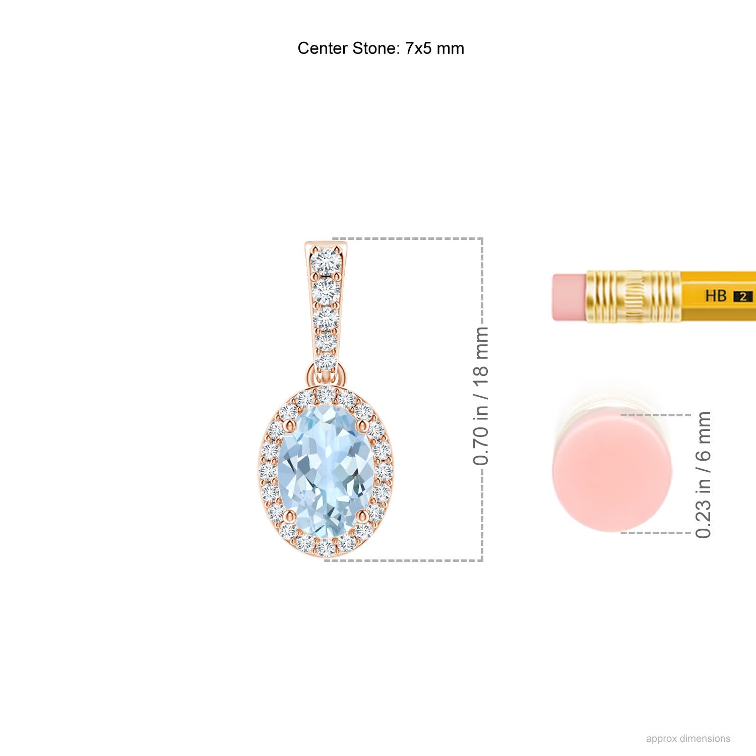 AA - Aquamarine / 0.74 CT / 14 KT Rose Gold