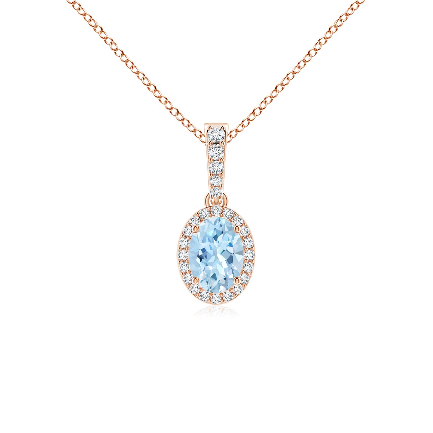 AAA - Aquamarine / 0.74 CT / 14 KT Rose Gold