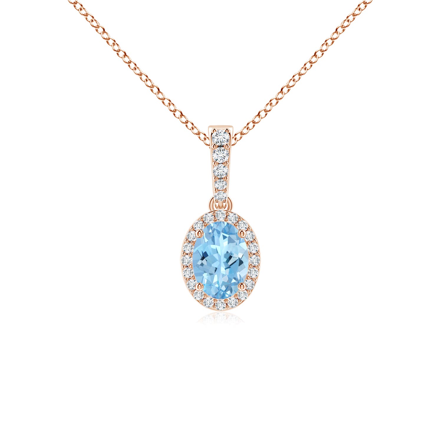 AAAA - Aquamarine / 0.74 CT / 14 KT Rose Gold