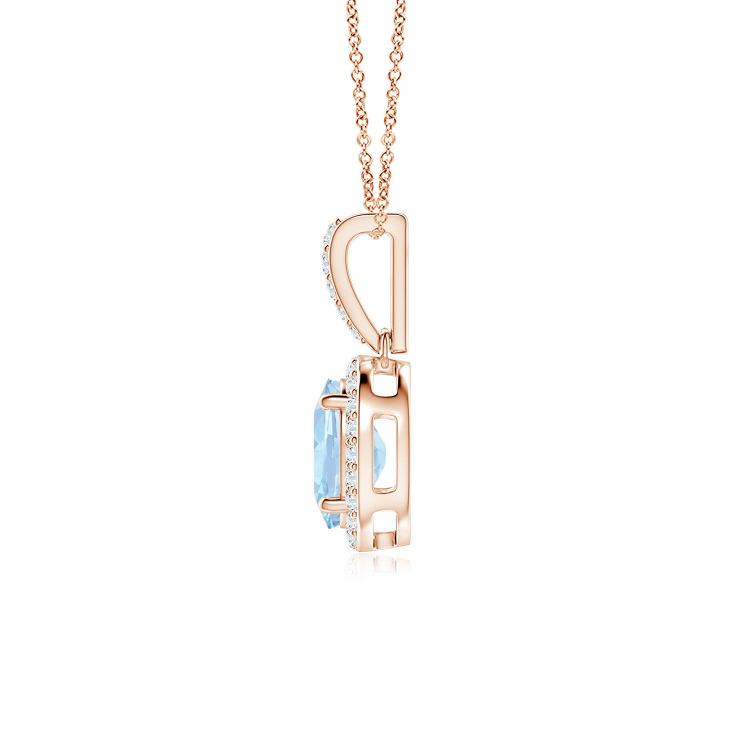 AA - Aquamarine / 1.19 CT / 14 KT Rose Gold