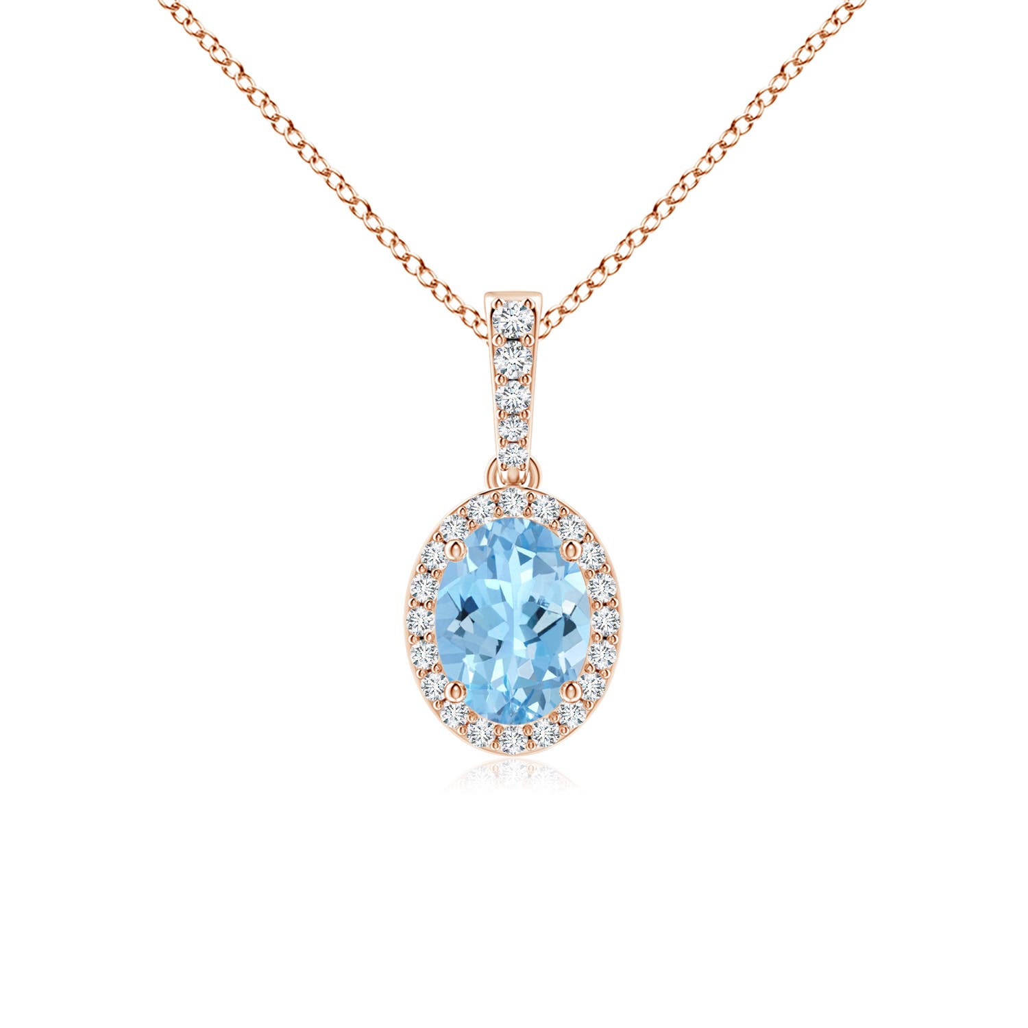 AAAA - Aquamarine / 1.19 CT / 14 KT Rose Gold