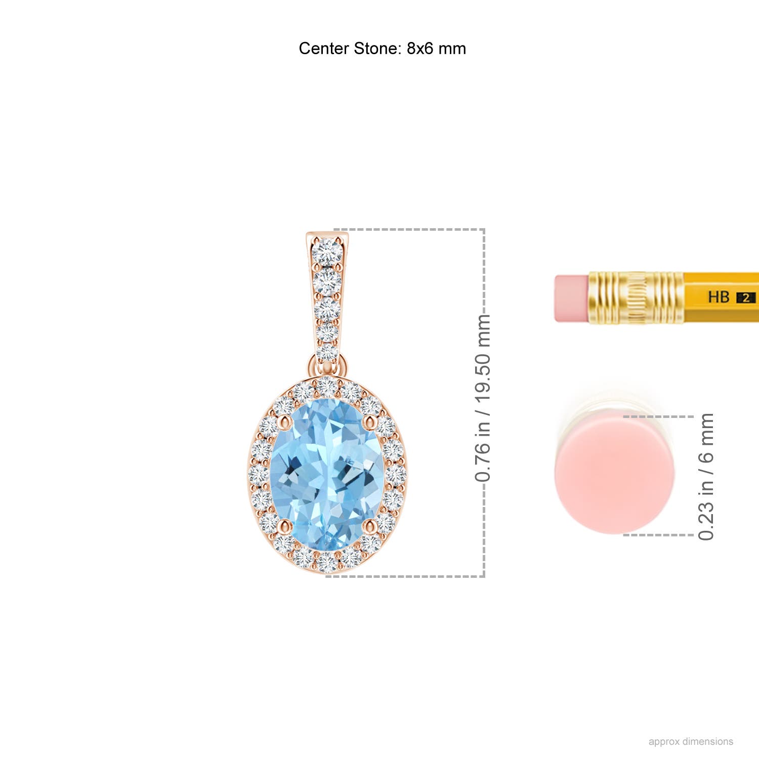 AAAA - Aquamarine / 1.19 CT / 14 KT Rose Gold