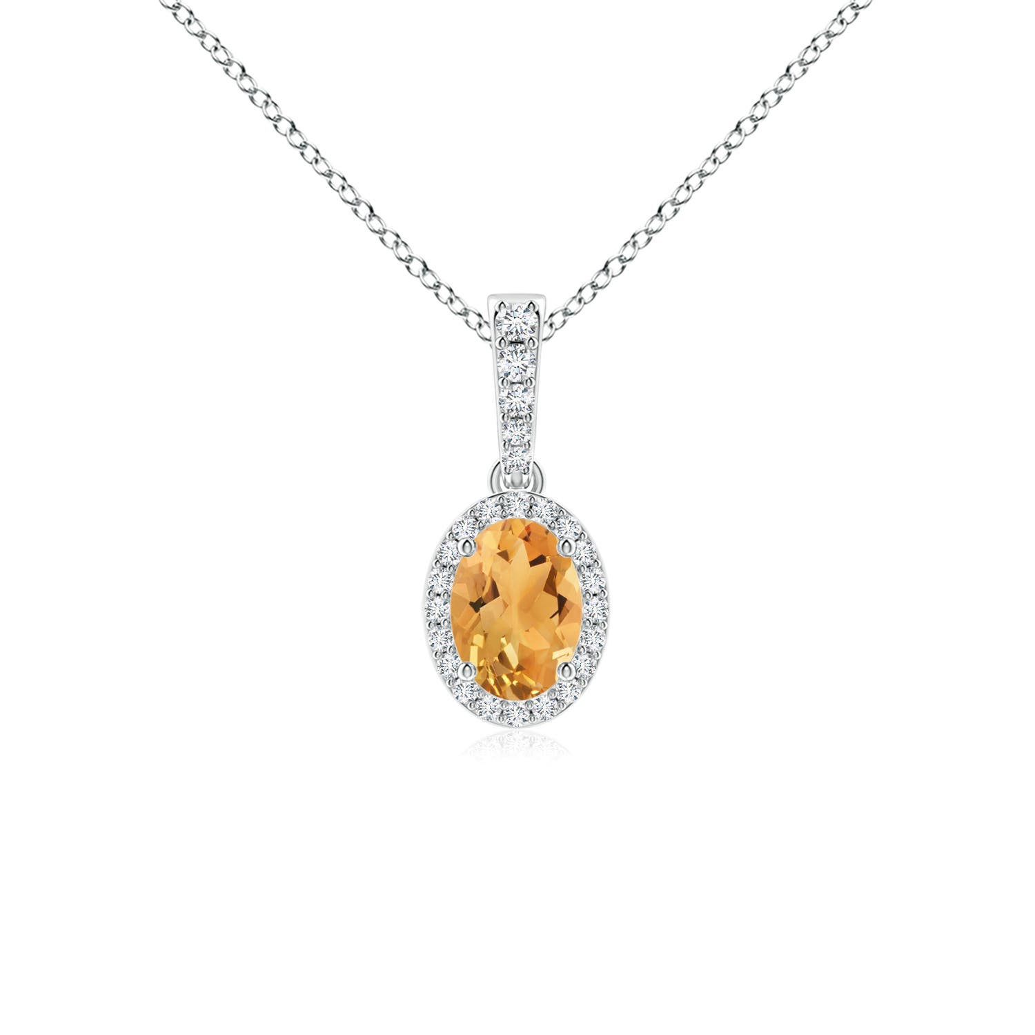 A - Citrine / 0.89 CT / 14 KT White Gold