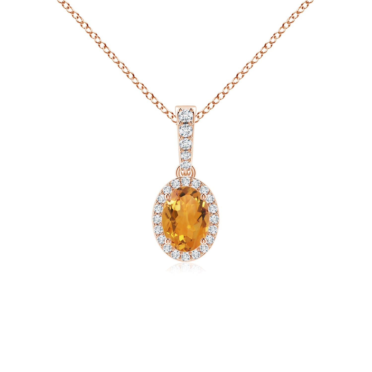 AA - Citrine / 0.89 CT / 14 KT Rose Gold