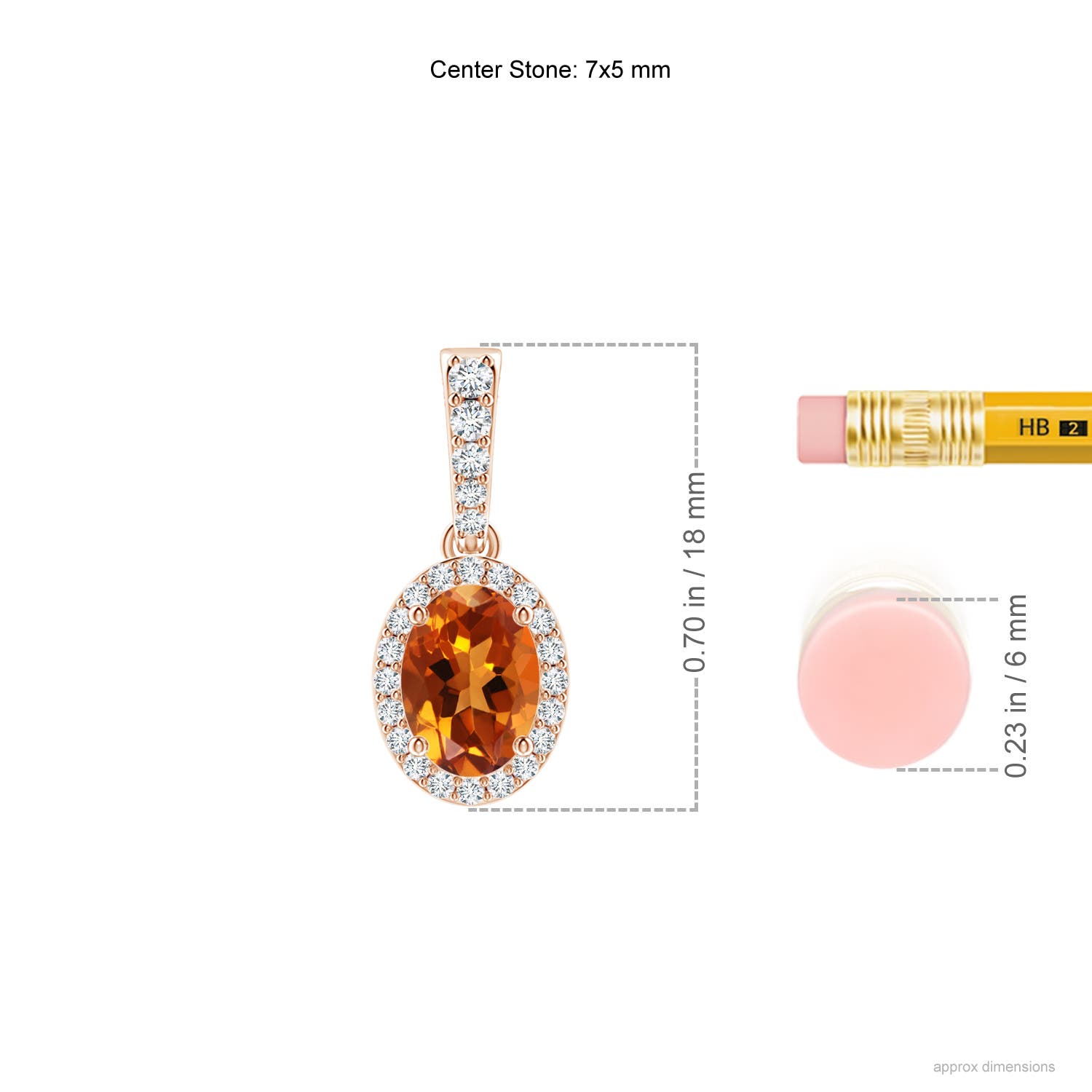 AAAA - Citrine / 0.89 CT / 14 KT Rose Gold