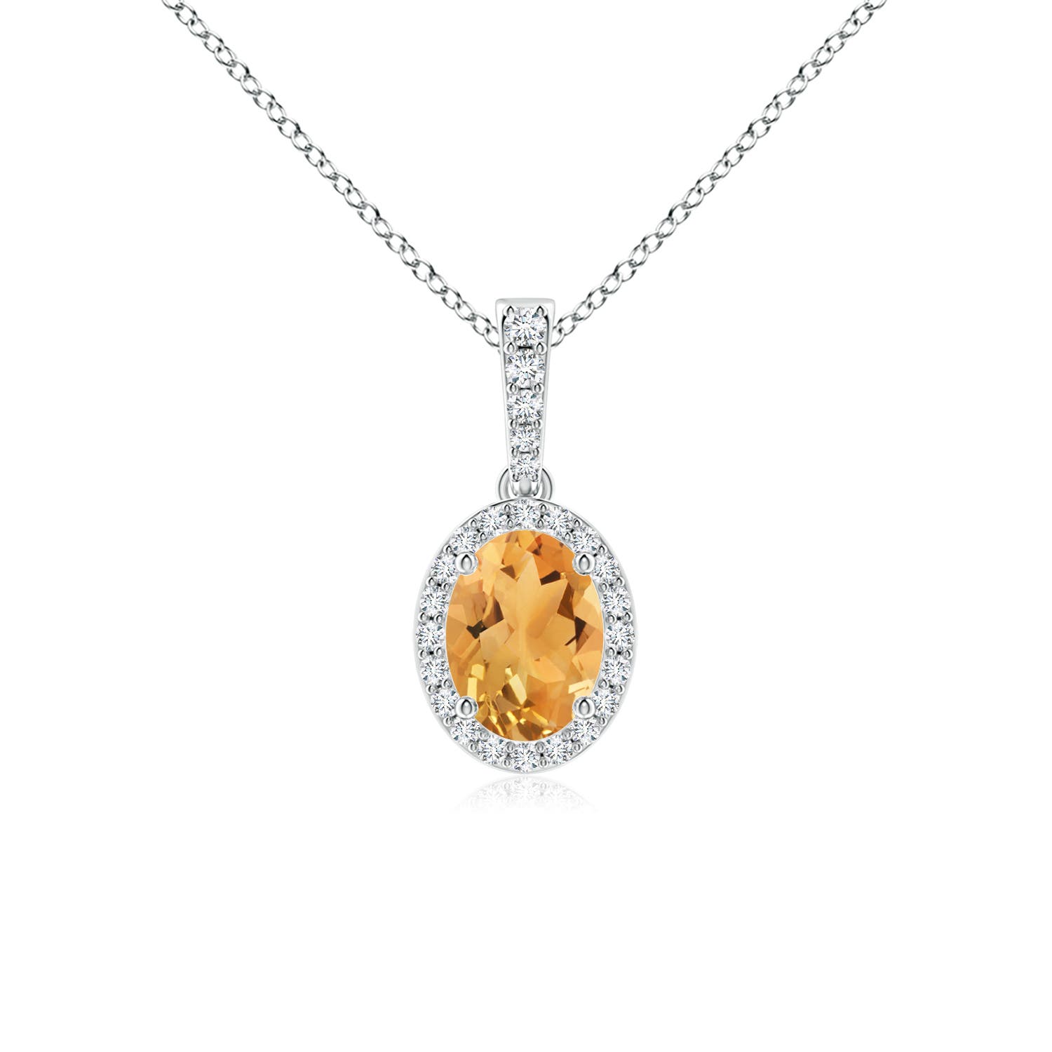 A - Citrine / 1.29 CT / 14 KT White Gold