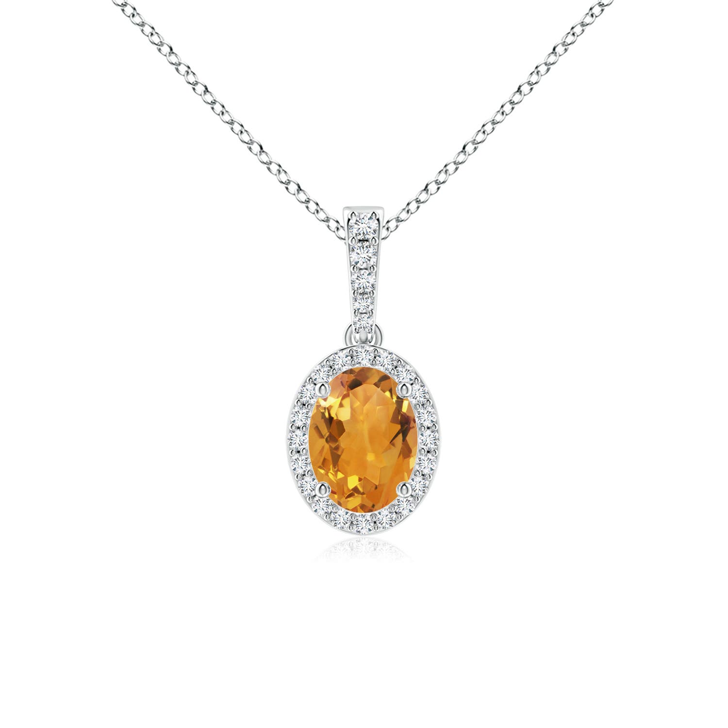 AA - Citrine / 1.29 CT / 14 KT White Gold