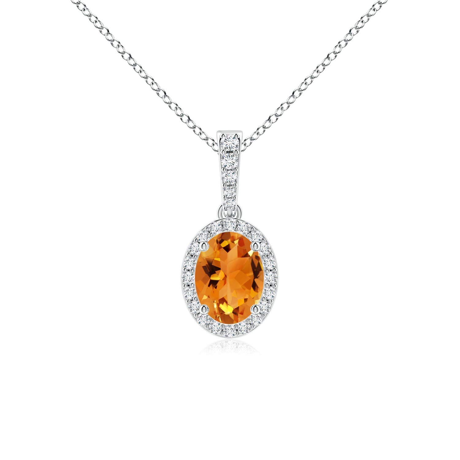 AAA - Citrine / 1.29 CT / 14 KT White Gold