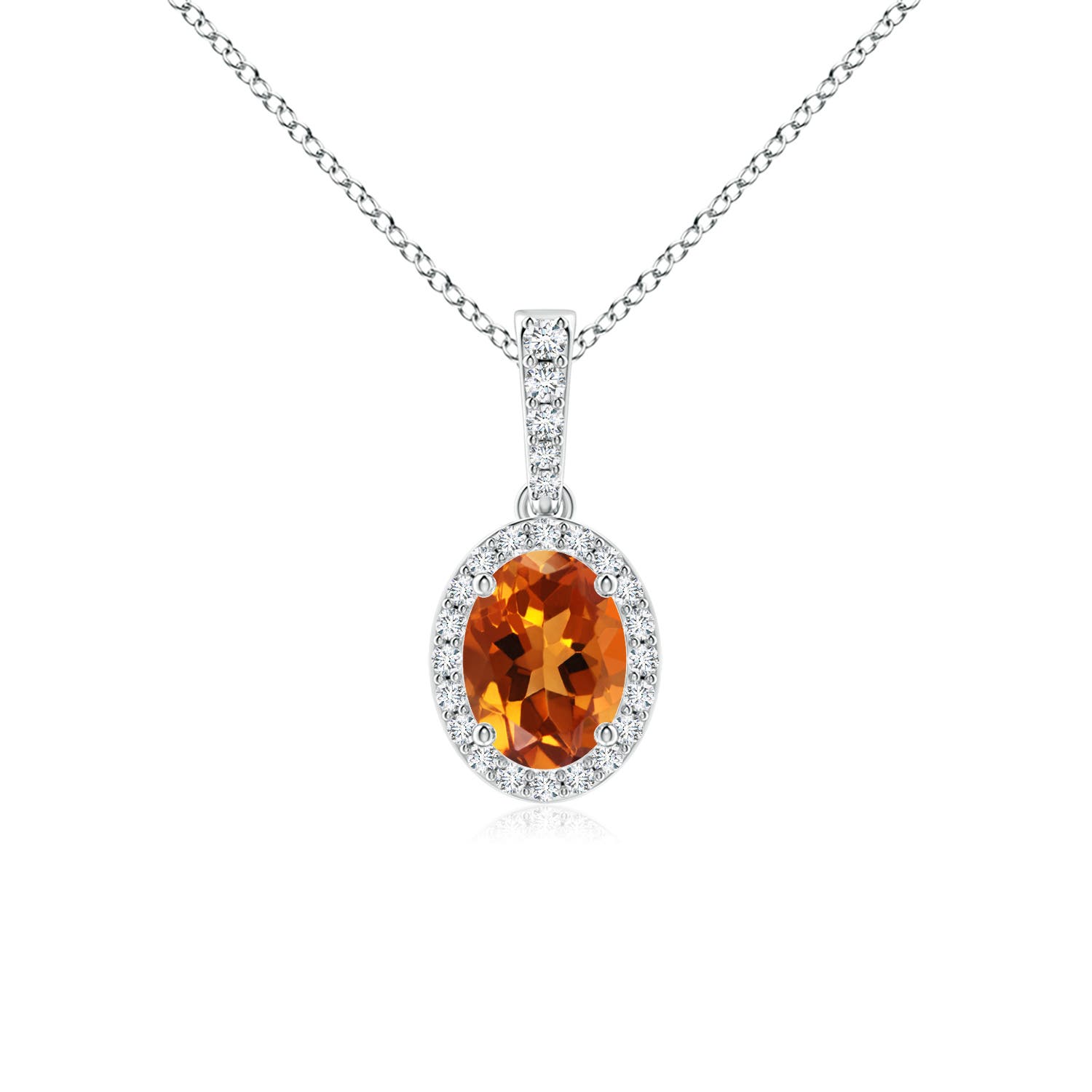 AAAA - Citrine / 1.29 CT / 14 KT White Gold