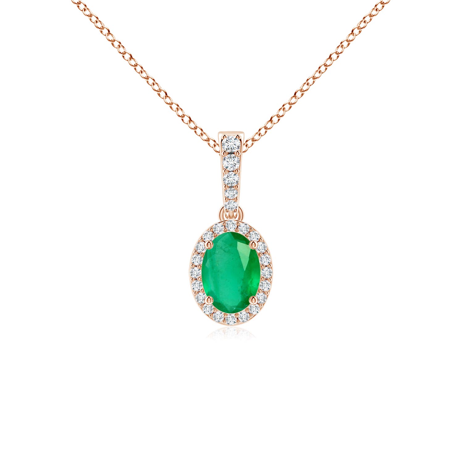 A - Emerald / 0.8 CT / 14 KT Rose Gold