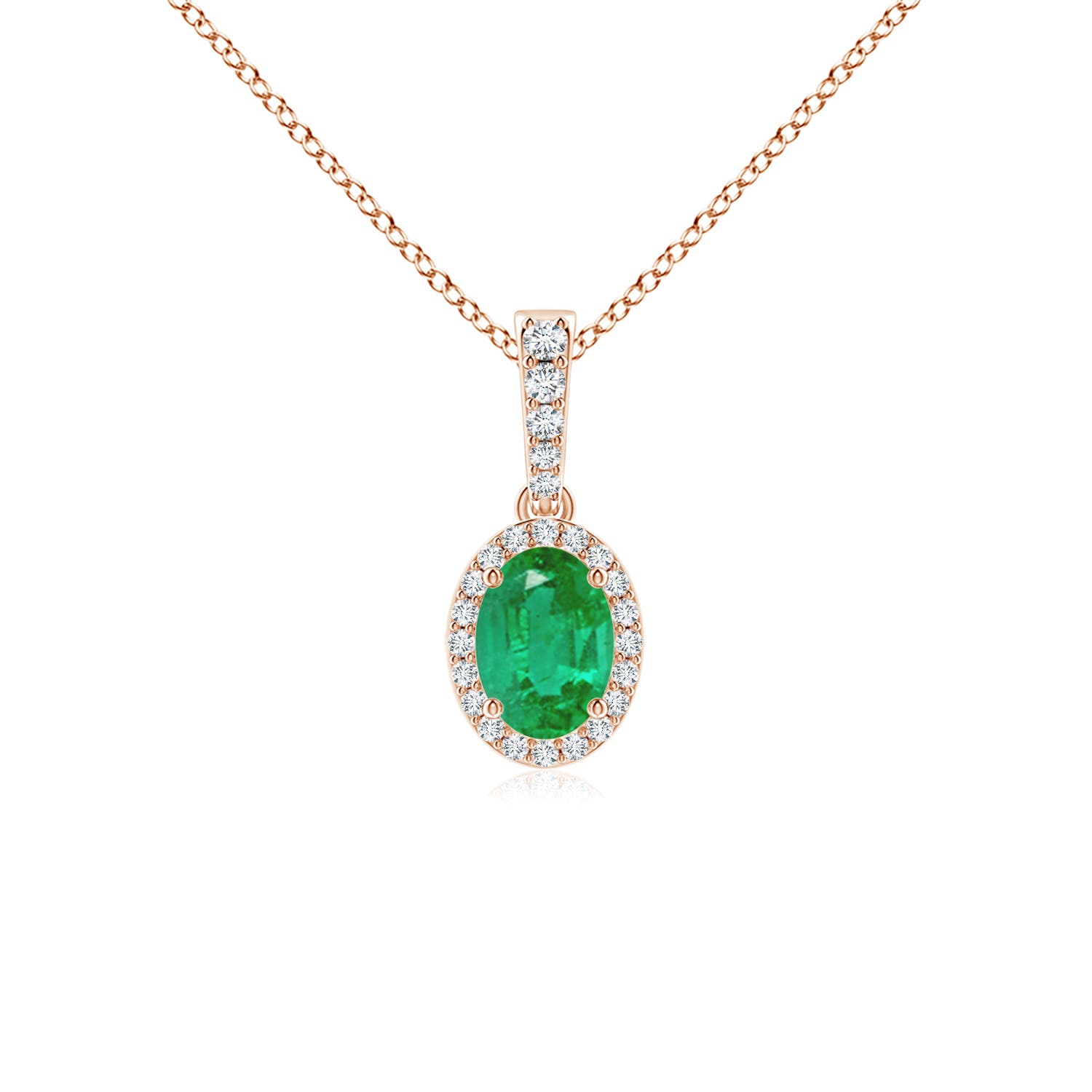 AA - Emerald / 0.8 CT / 14 KT Rose Gold