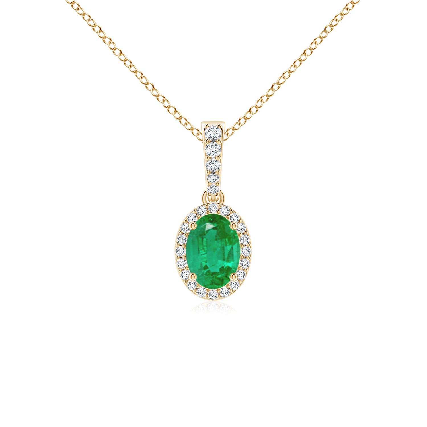 AA - Emerald / 0.8 CT / 14 KT Yellow Gold