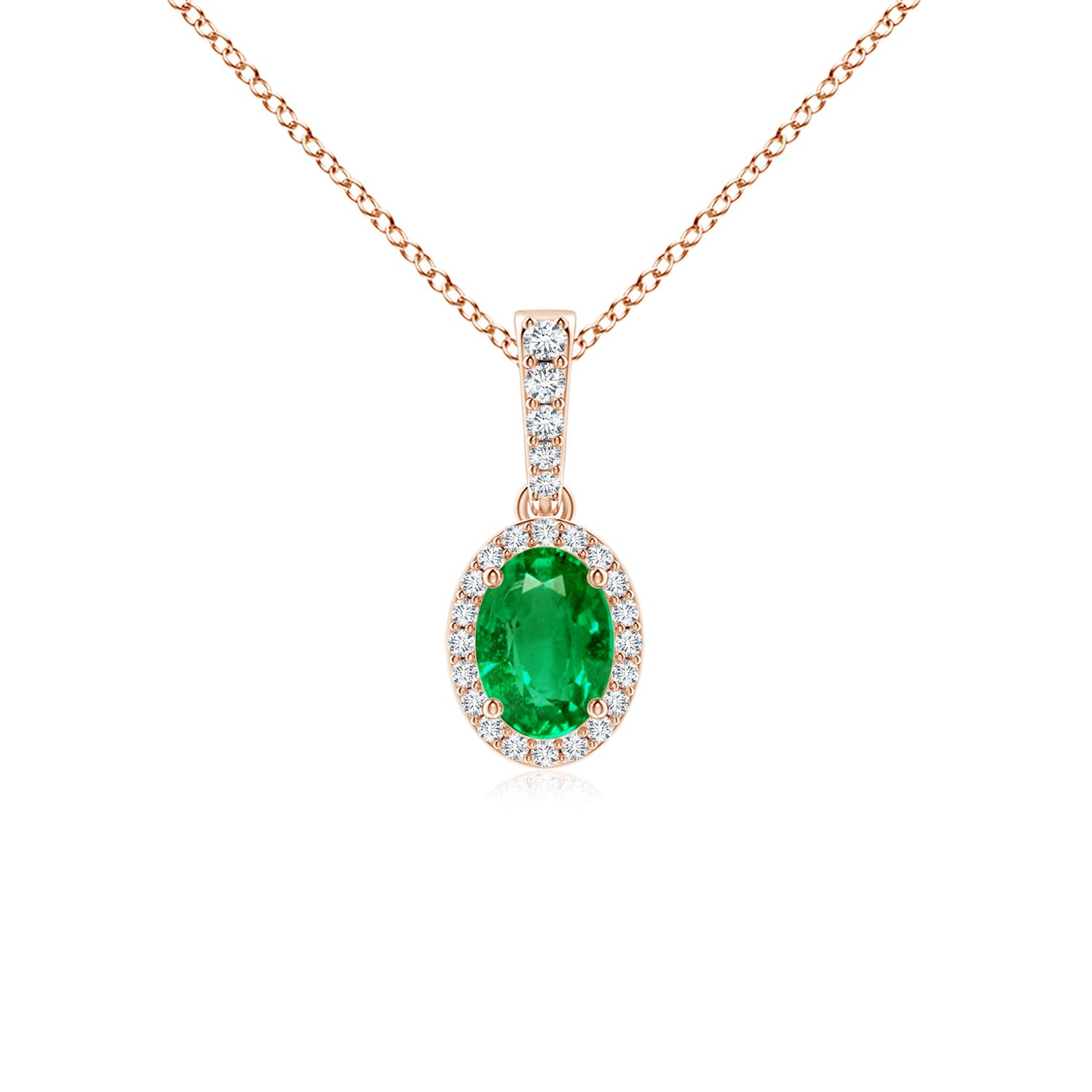 AAA - Emerald / 0.8 CT / 14 KT Rose Gold