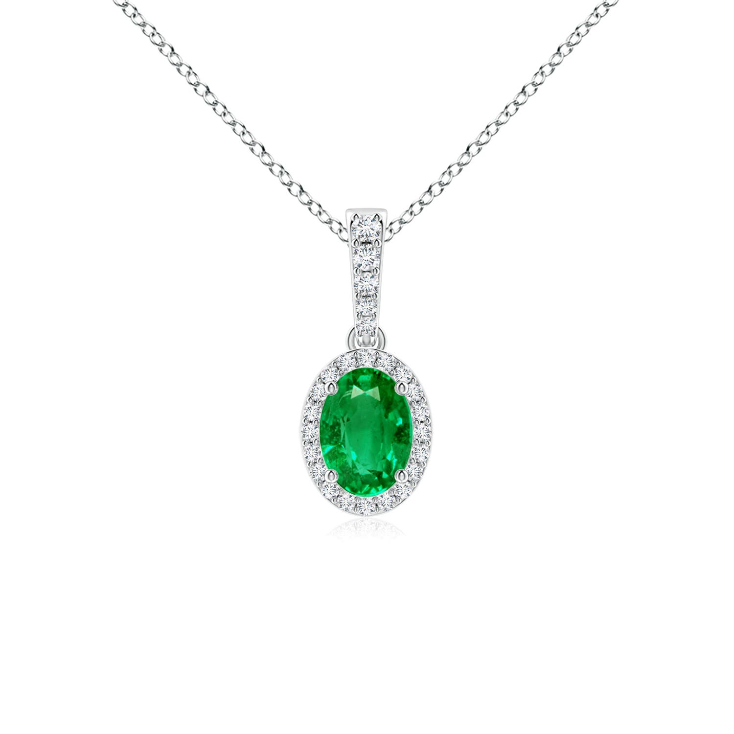 AAA - Emerald / 0.8 CT / 14 KT White Gold