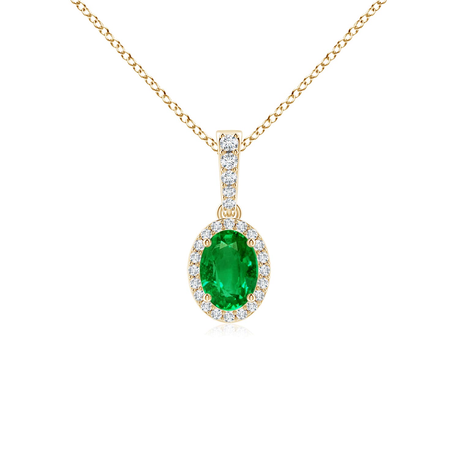 AAAA - Emerald / 0.8 CT / 14 KT Yellow Gold