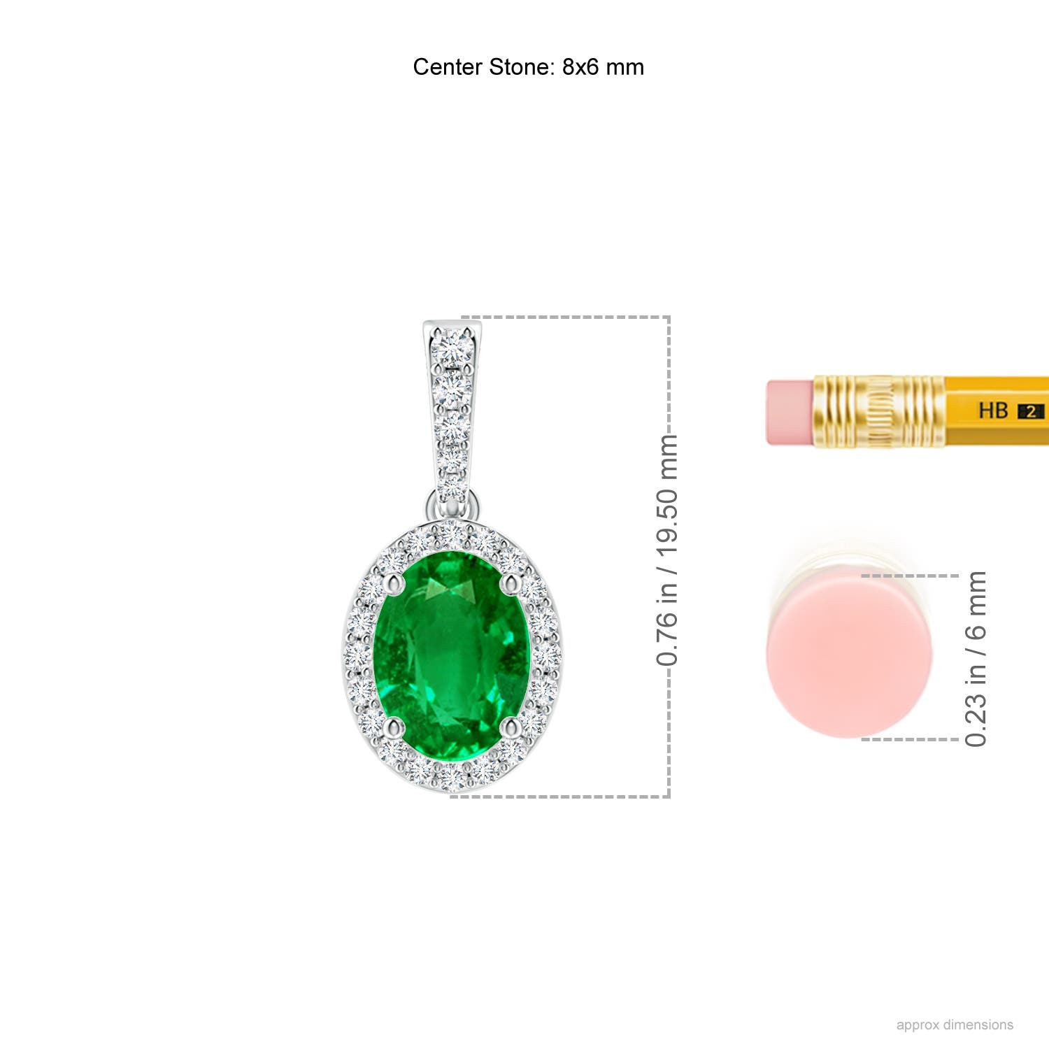 Premium - Lab-Grown Emerald / 1.29 CT / 14 KT White Gold