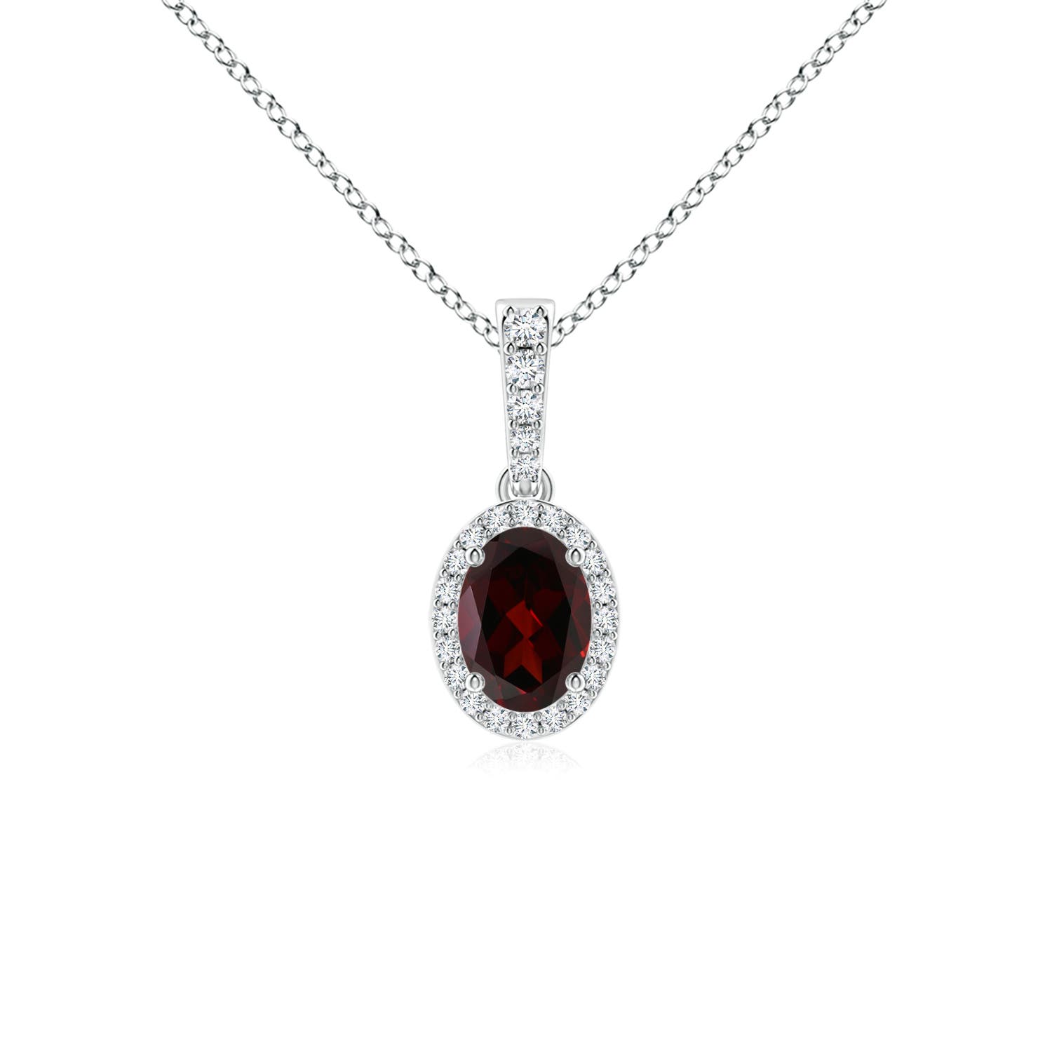 A - Garnet / 1.04 CT / 14 KT White Gold