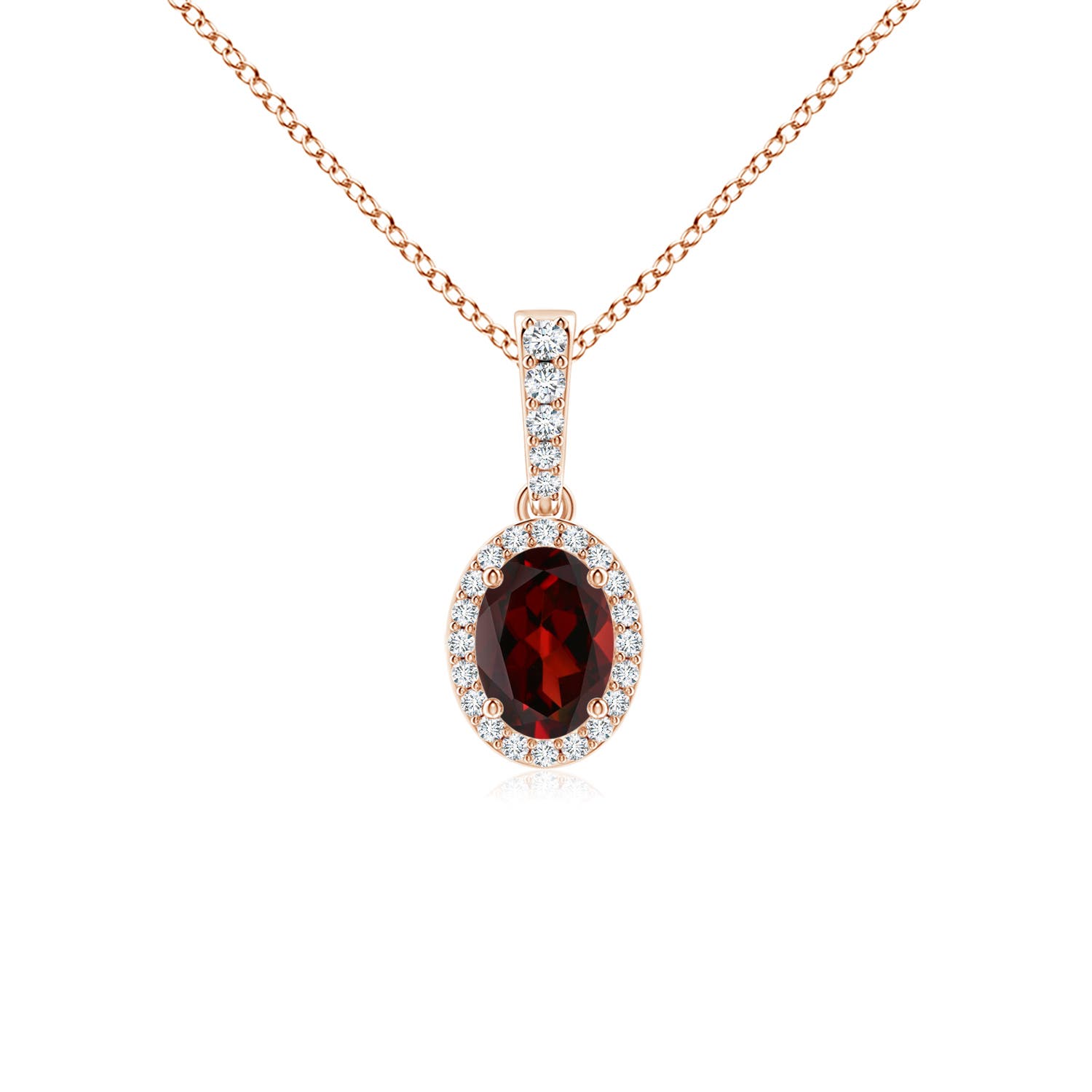 AAA - Garnet / 1.04 CT / 14 KT Rose Gold