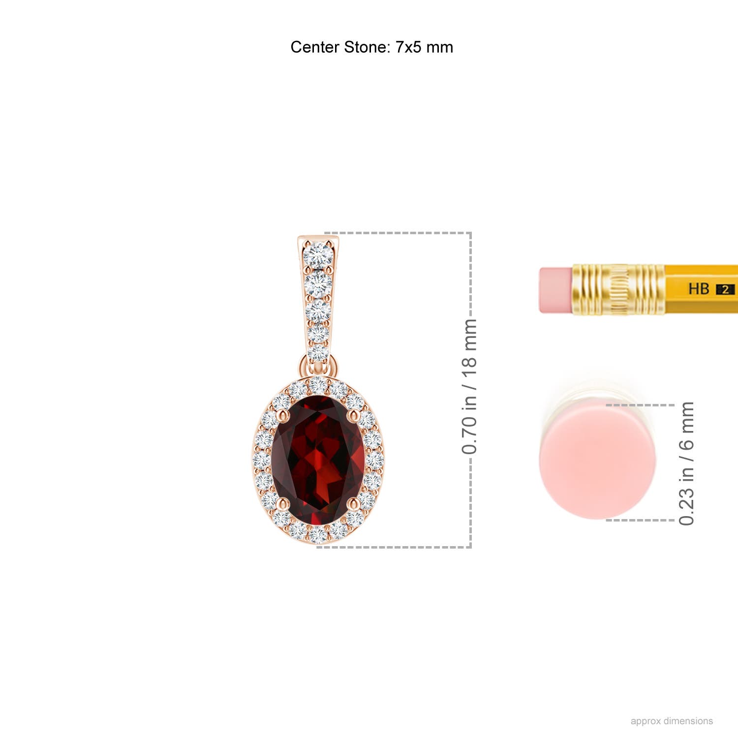 AAA - Garnet / 1.04 CT / 14 KT Rose Gold