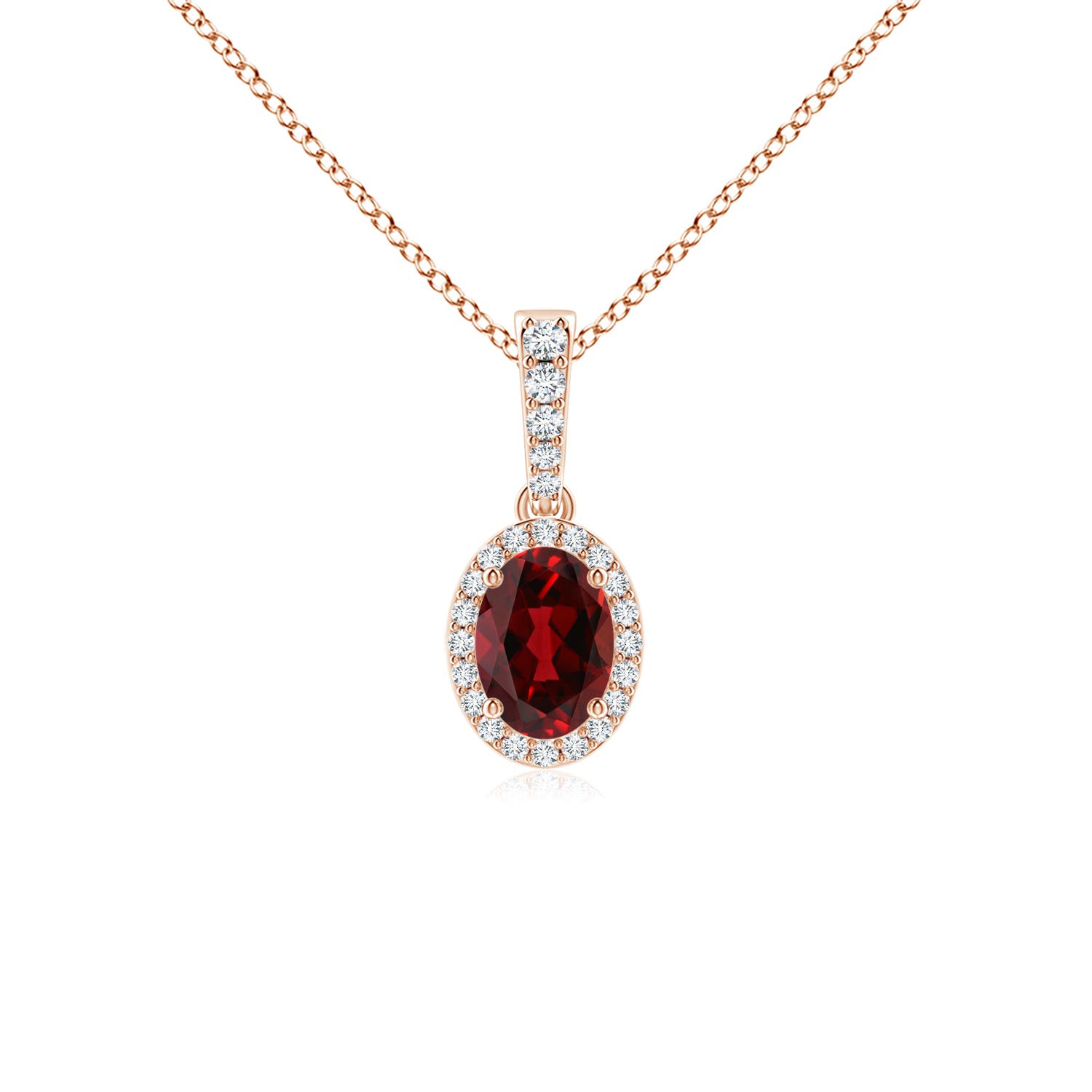 AAAA - Garnet / 1.04 CT / 14 KT Rose Gold