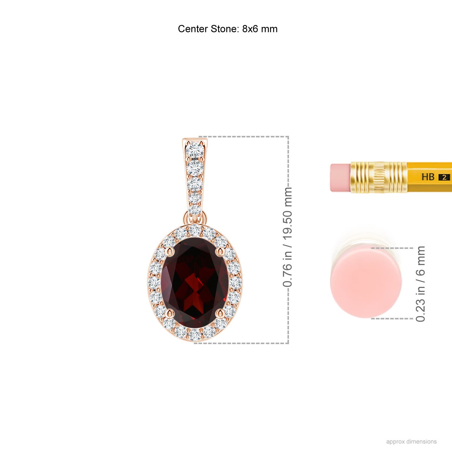 A - Garnet / 1.64 CT / 14 KT Rose Gold