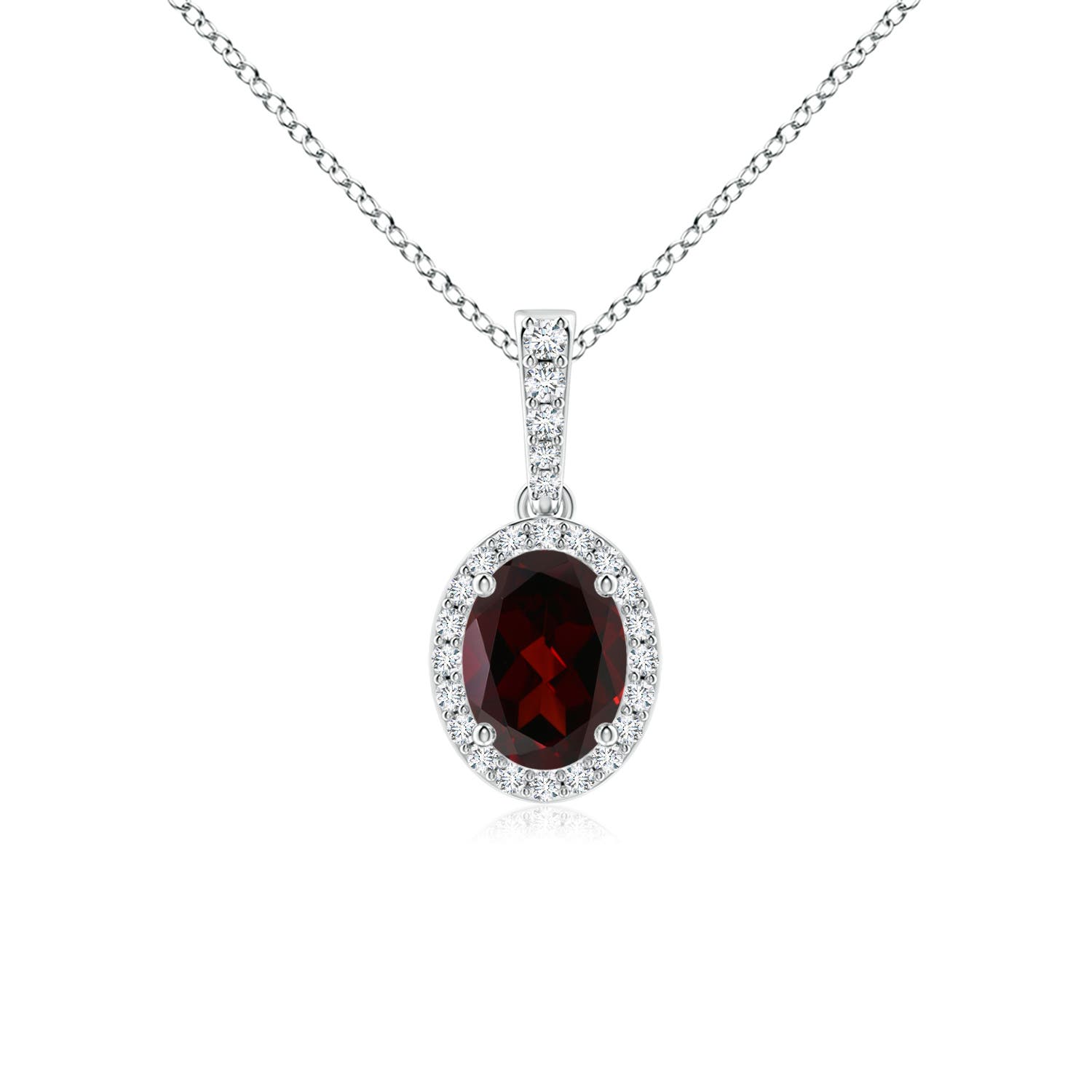 A - Garnet / 1.64 CT / 14 KT White Gold