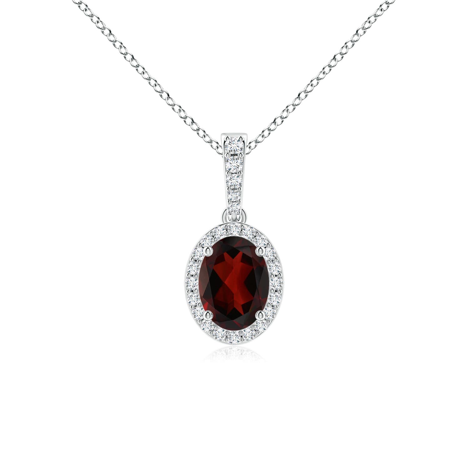 AA - Garnet / 1.64 CT / 14 KT White Gold