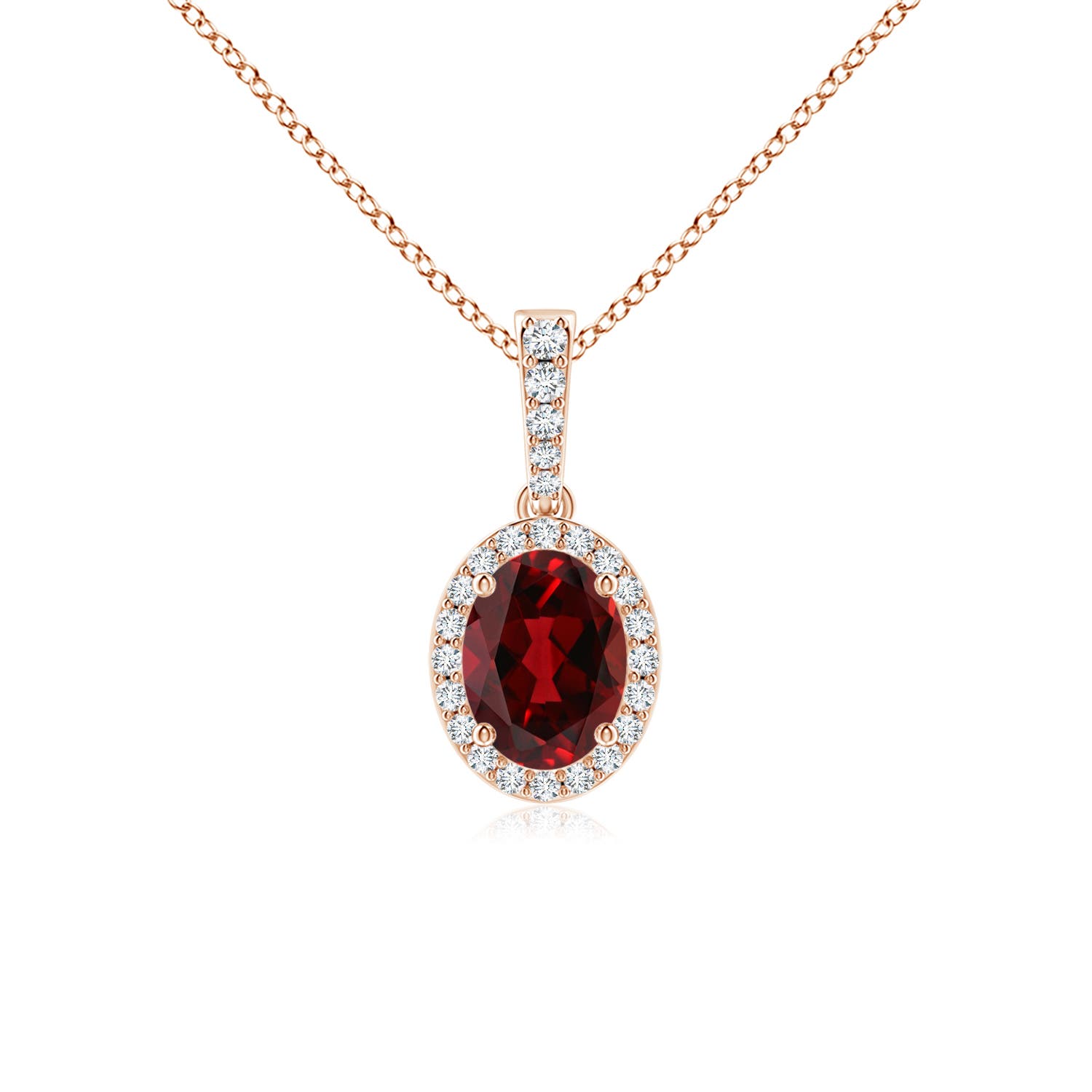 AAAA - Garnet / 1.64 CT / 14 KT Rose Gold