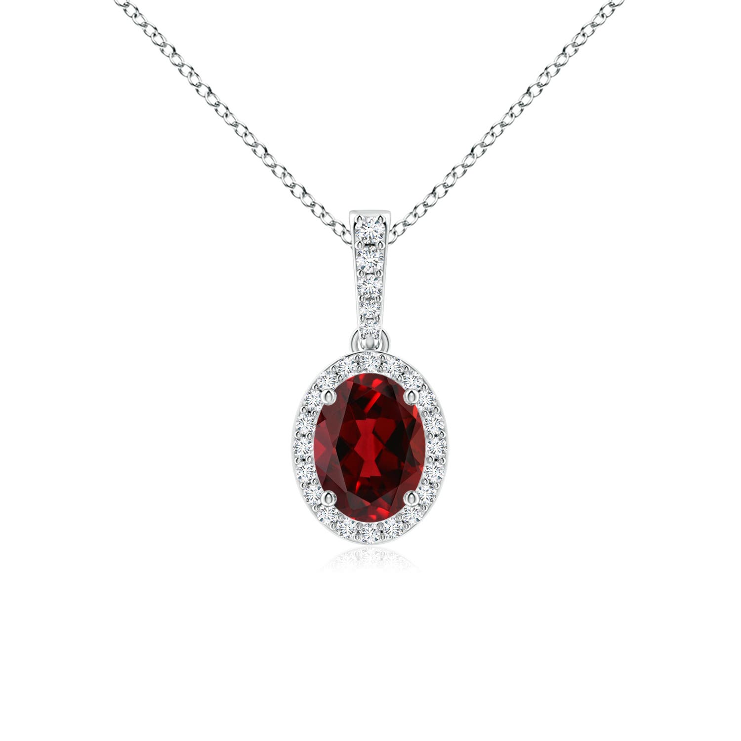 AAAA - Garnet / 1.64 CT / 14 KT White Gold