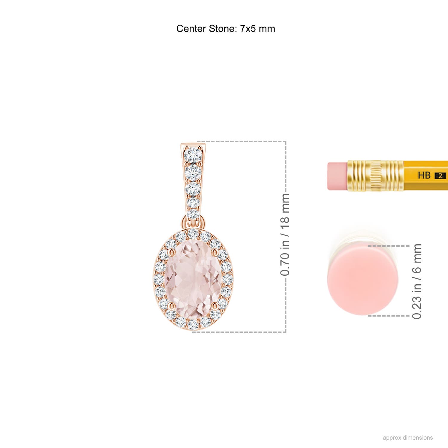 A - Morganite / 0.84 CT / 14 KT Rose Gold