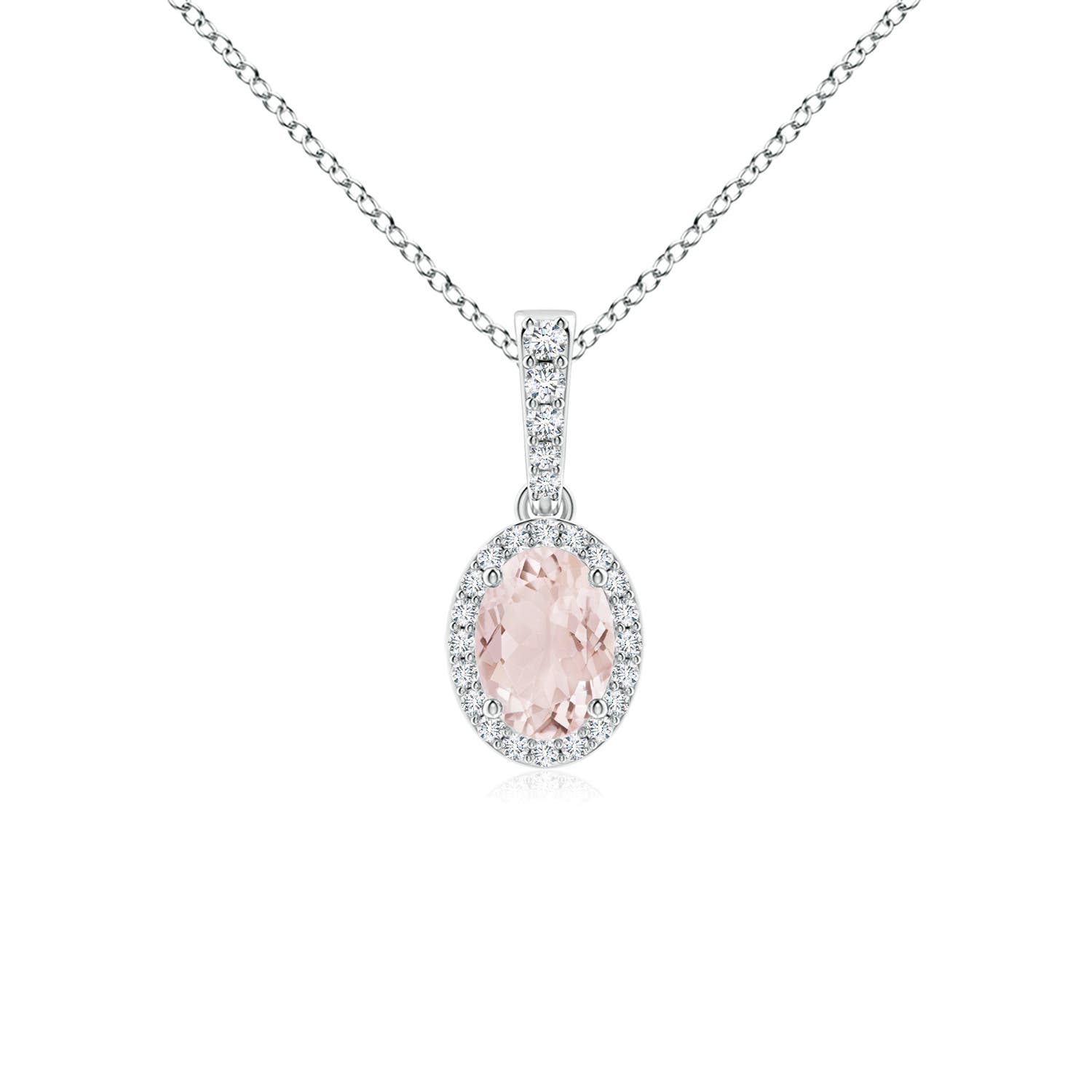 A - Morganite / 0.84 CT / 14 KT White Gold