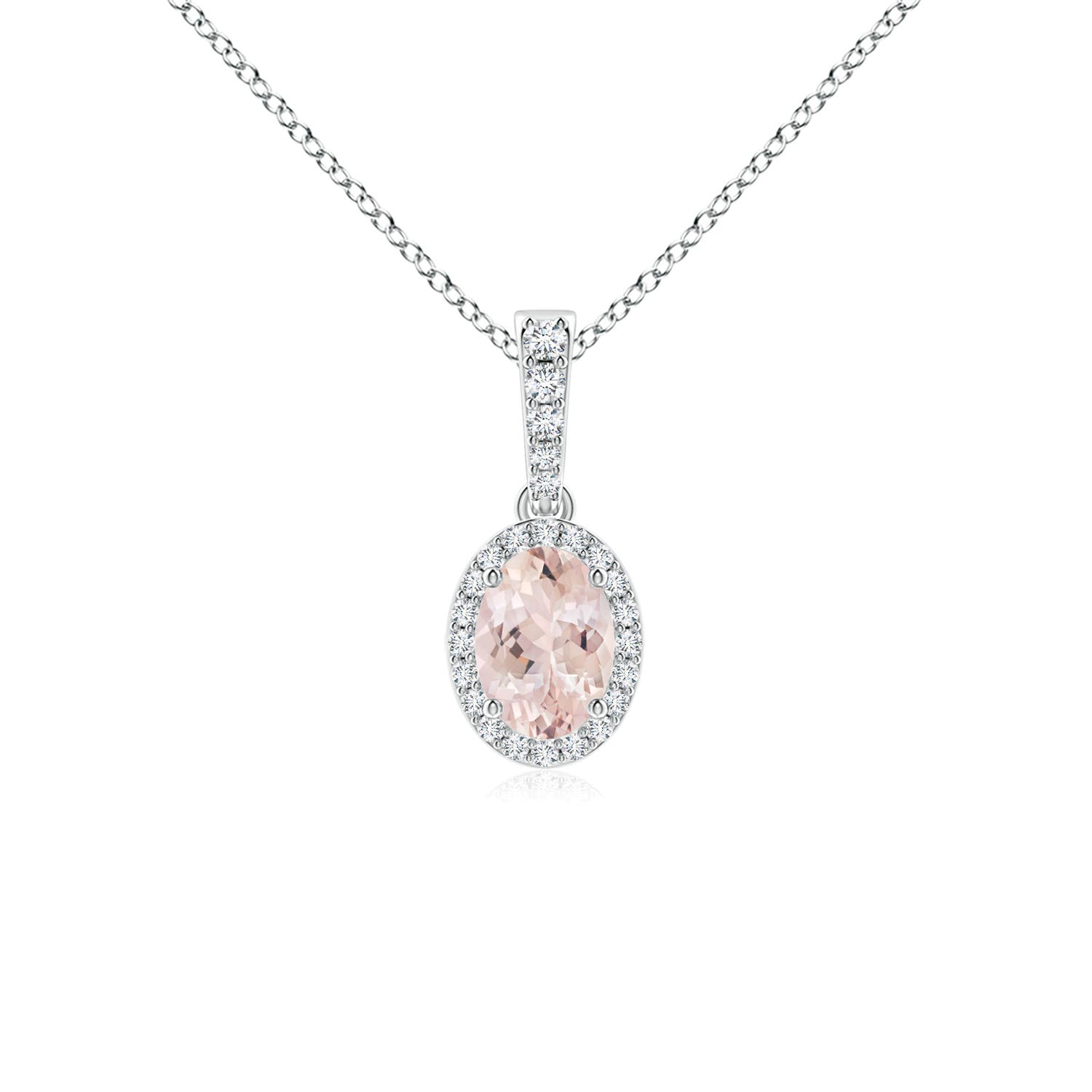 AA - Morganite / 0.84 CT / 14 KT White Gold