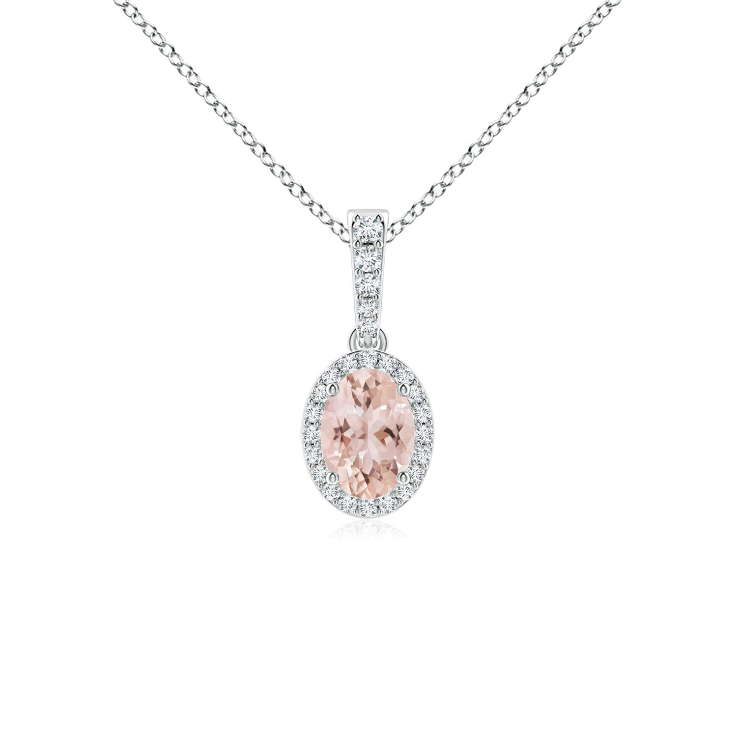 AAA - Morganite / 0.84 CT / 14 KT White Gold