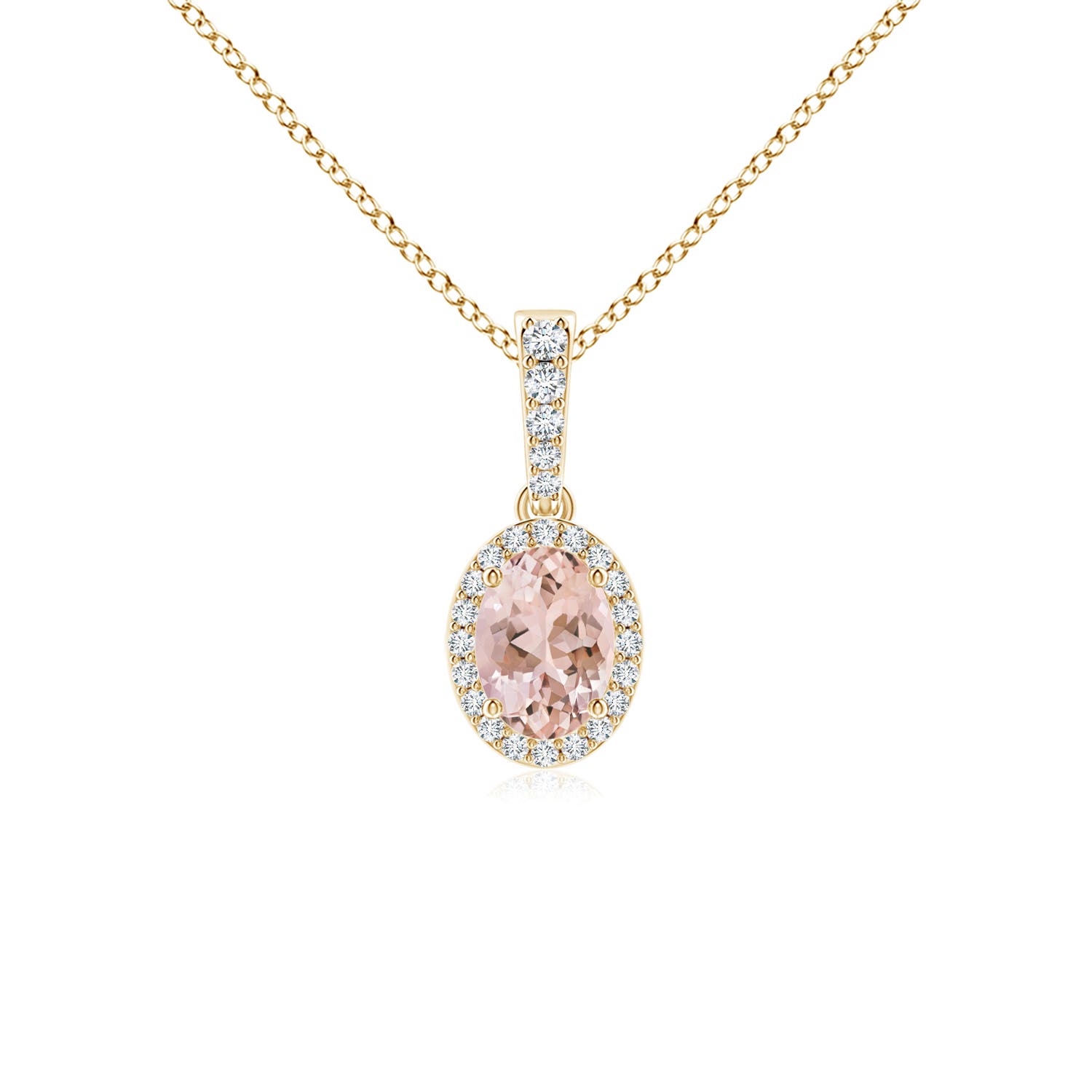 AAAA - Morganite / 0.84 CT / 14 KT Yellow Gold