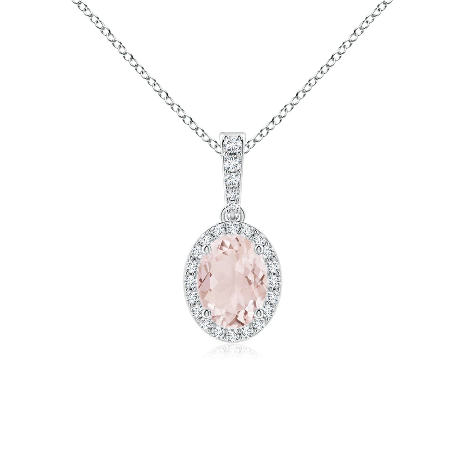 A - Morganite / 1.29 CT / 14 KT White Gold