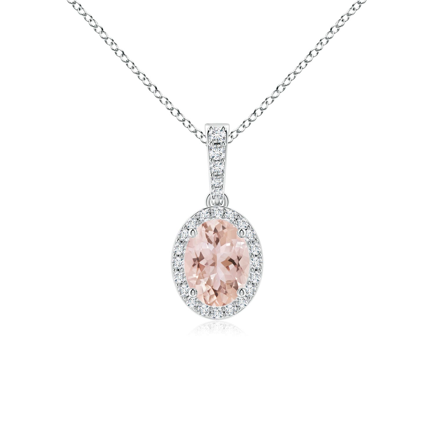 AAA - Morganite / 1.29 CT / 14 KT White Gold