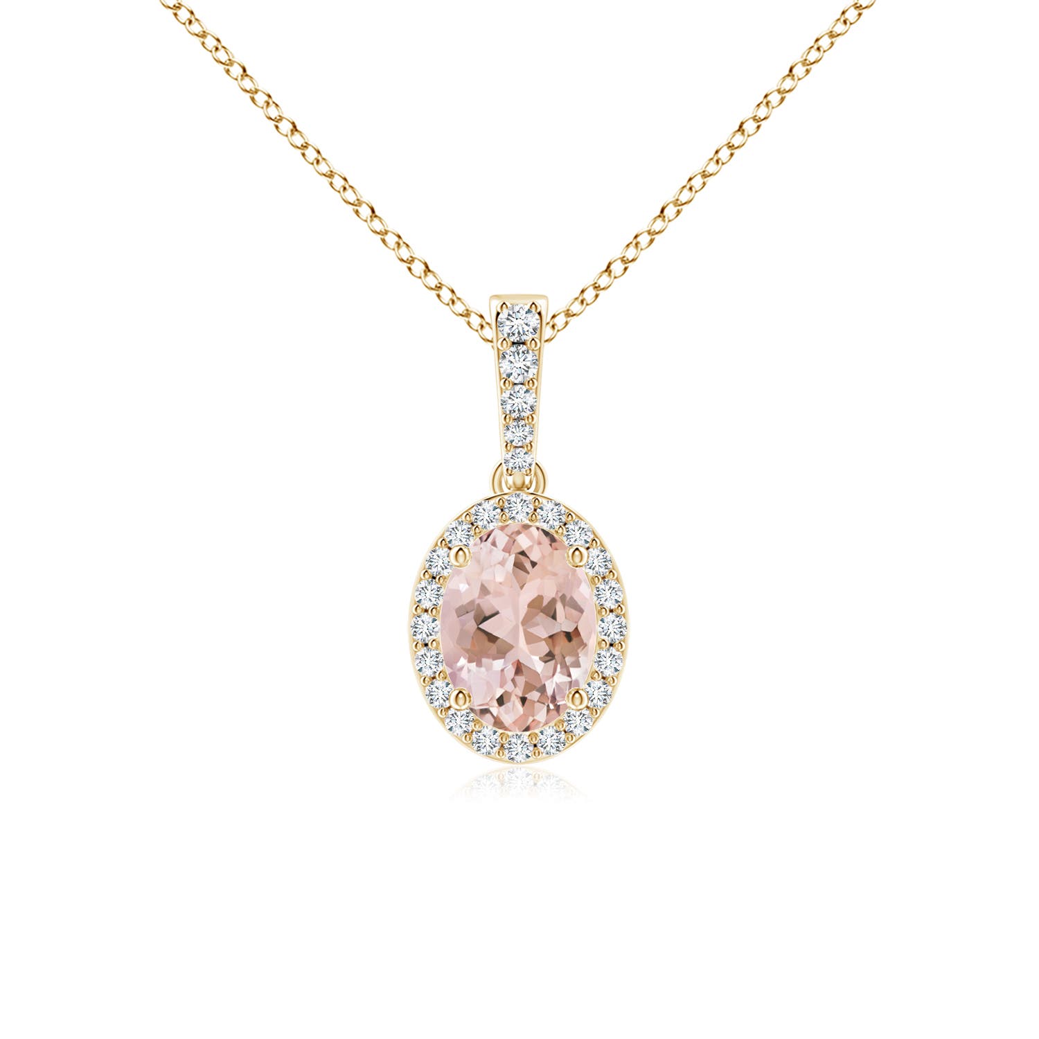 AAAA - Morganite / 1.29 CT / 14 KT Yellow Gold