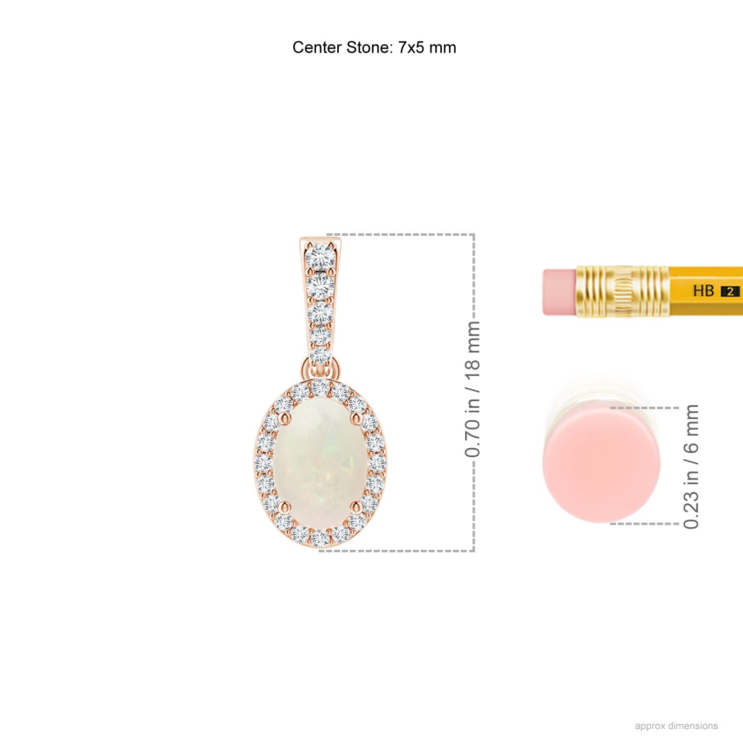 A - Opal / 0.59 CT / 14 KT Rose Gold