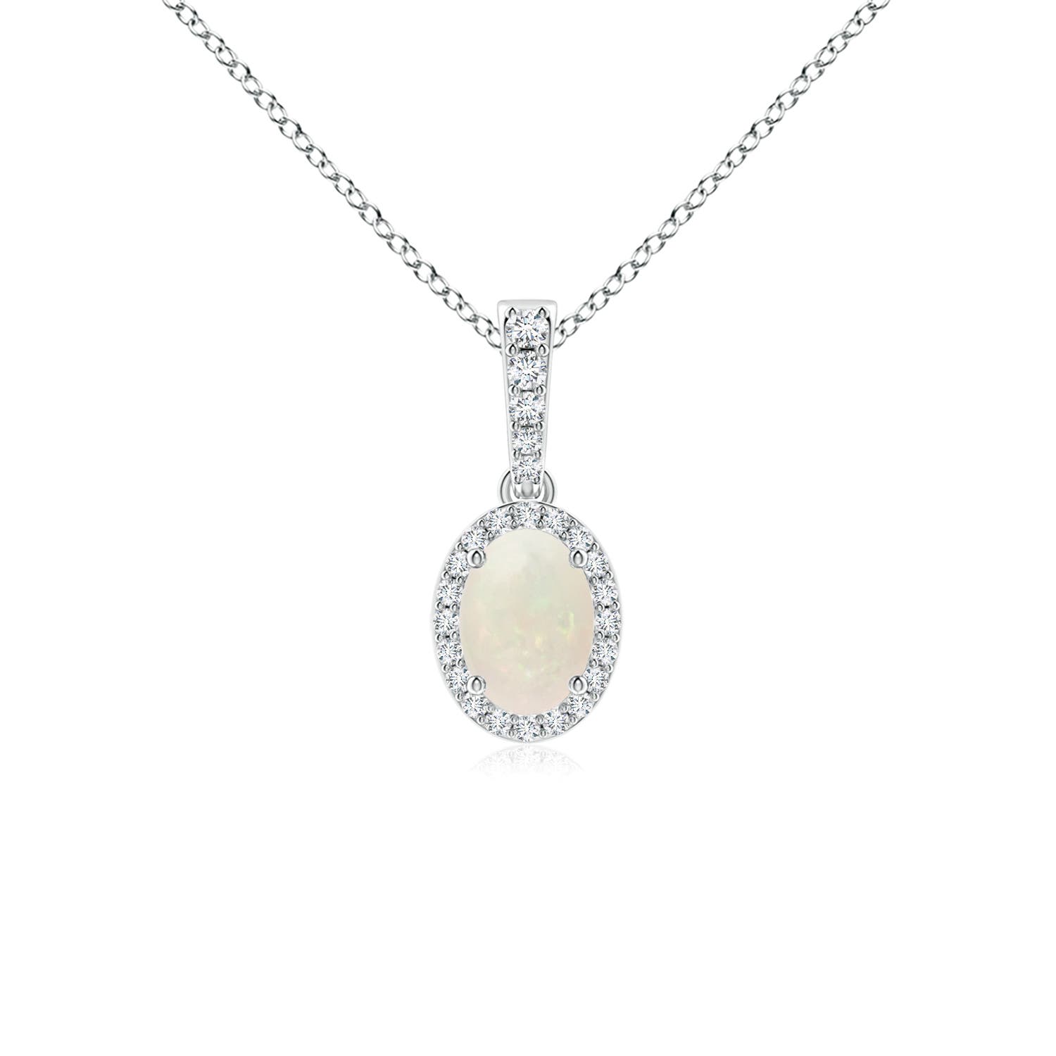 A - Opal / 0.59 CT / 14 KT White Gold