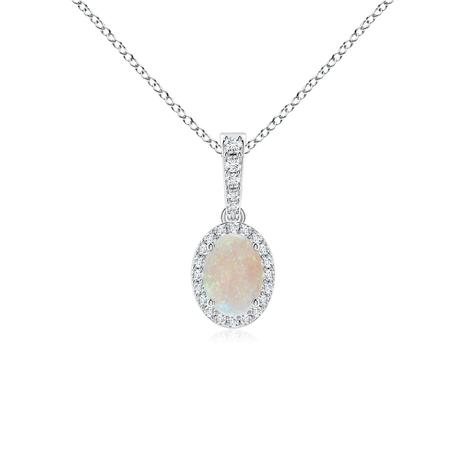 AA - Opal / 0.59 CT / 14 KT White Gold