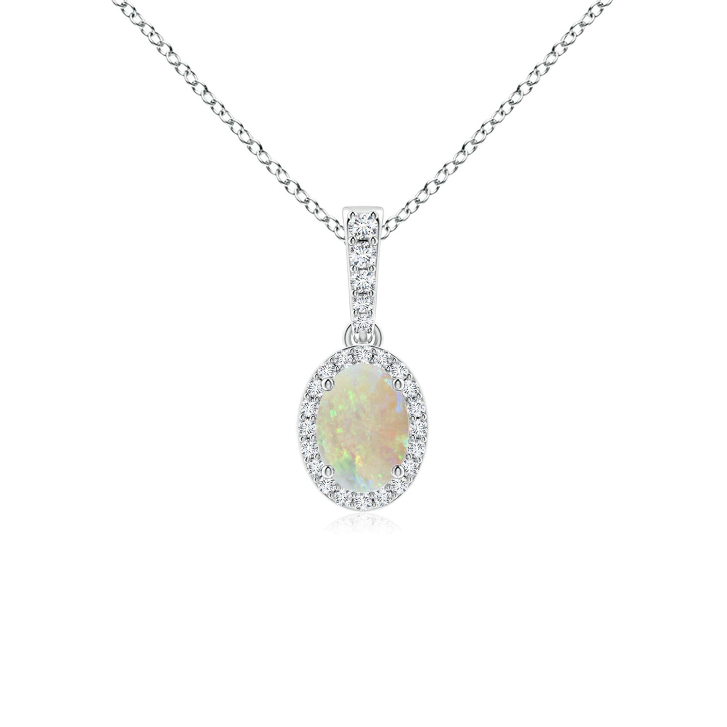 AAA - Opal / 0.59 CT / 14 KT White Gold