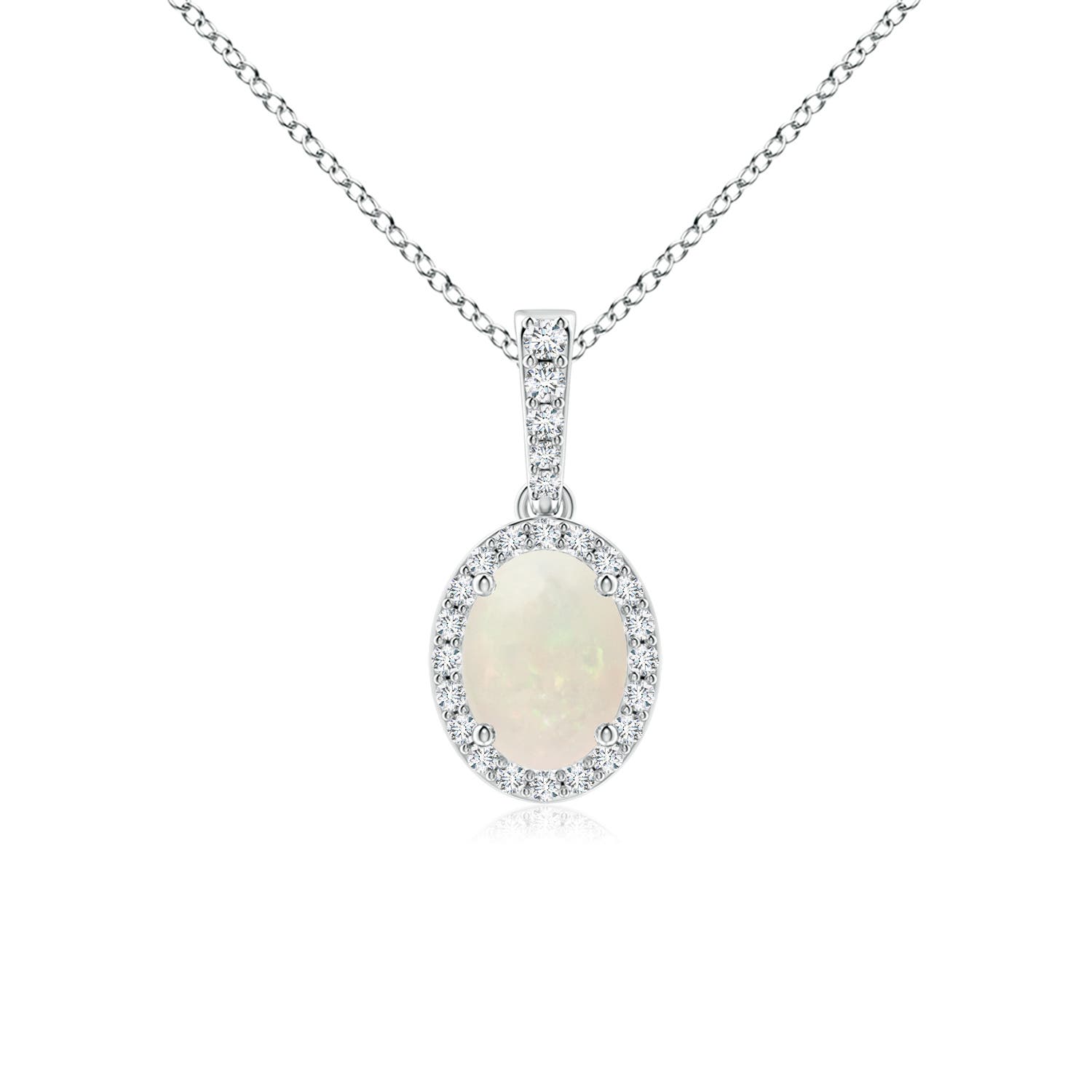 A - Opal / 0.99 CT / 14 KT White Gold